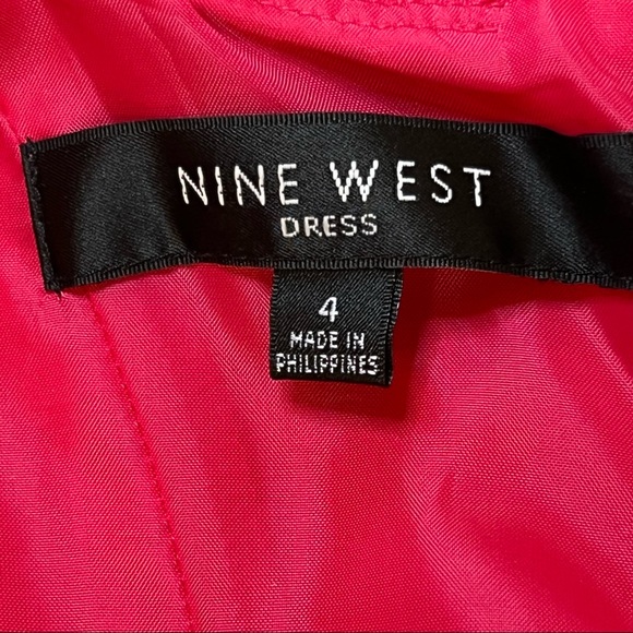 Nine West Textured Sheer Lace Chevron Fabric Over Solid Lining Dress Siz… - Picture 12 of 15